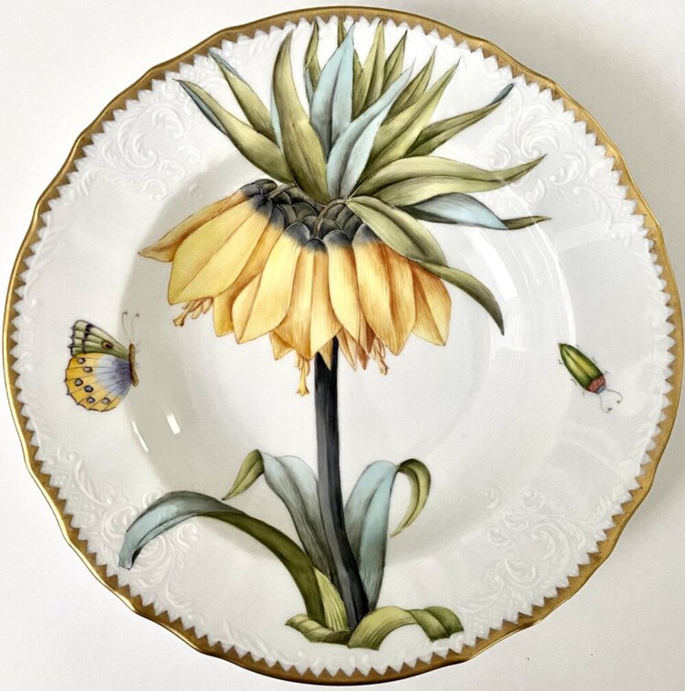 TX14 - Botanical Art Soup/Pasta Plate by Anna Weatherley