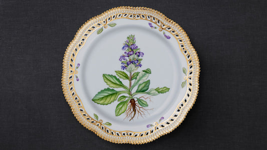 Flora Danica Plate with Lace Border, 27 cm by Royal Copenhagen