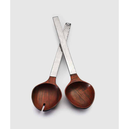 Valencia Salad Set with Acacia Wood (2pc set) by Mary Jurek Design 