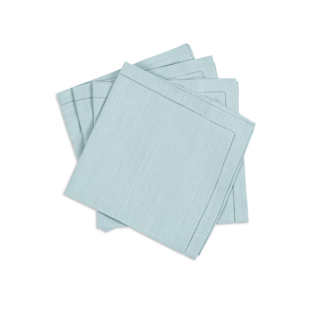 Valentina Hemstitch Napkin set of 4 Sky 