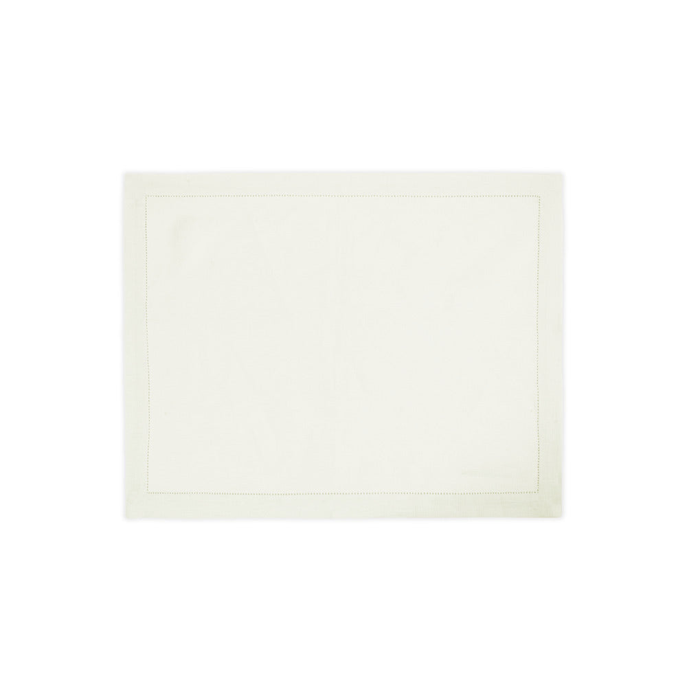 Valentina Hemstitch Placemat set of 4 Ivory 