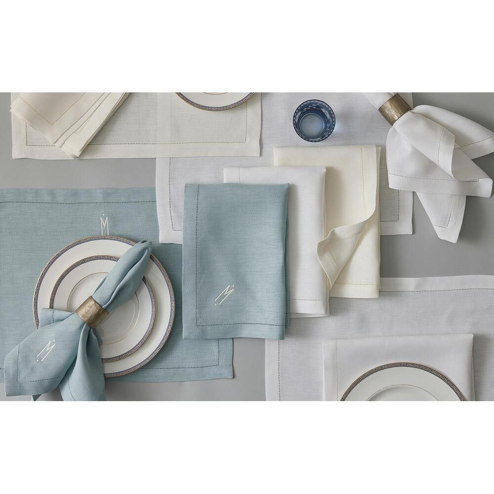 Valentina Hemstitch Tablecloth Oat 2