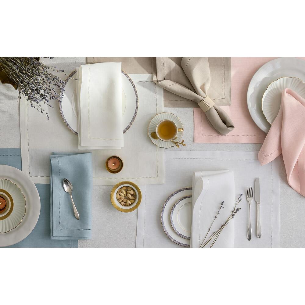 Valentina Hemstitch Tablecloth Oat 3
