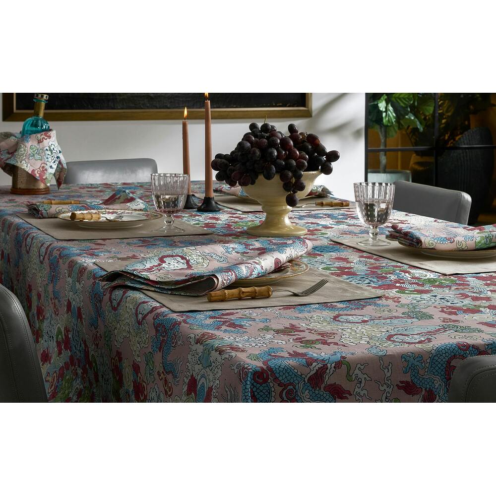 Valentina Hemstitch Tablecloth Oat 5