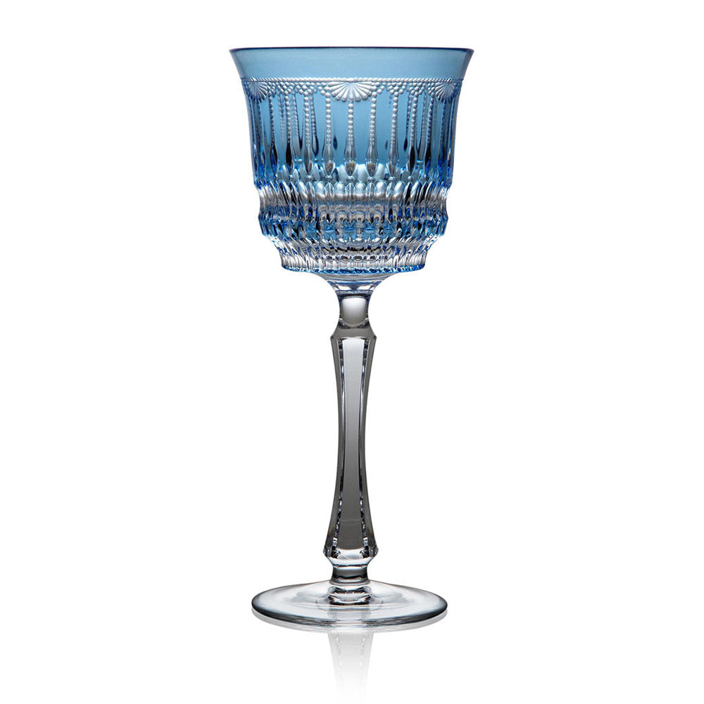 Venice Sky Blue Water Glass by Varga Crystal 