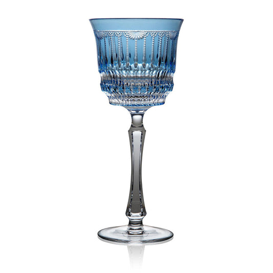 Venice Sky Blue Water Glass by Varga Crystal 