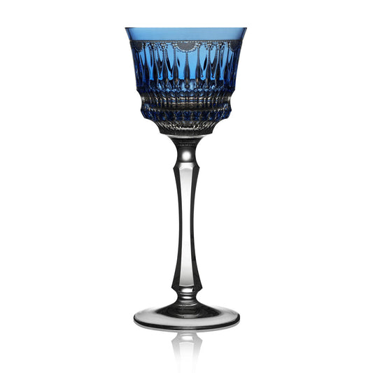 Venice Sky Blue Wine Hock by Varga Crystal 