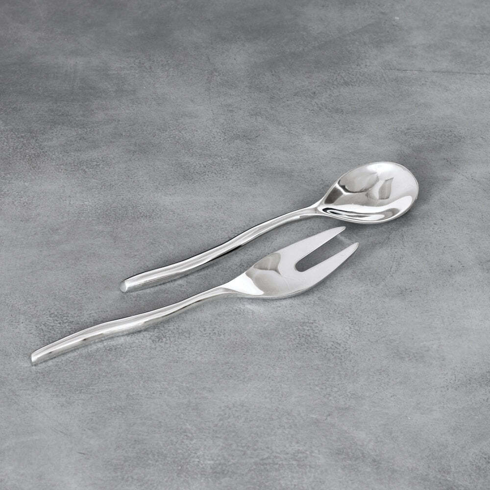 Vento Claire Salad Servers by Beatriz Ball 