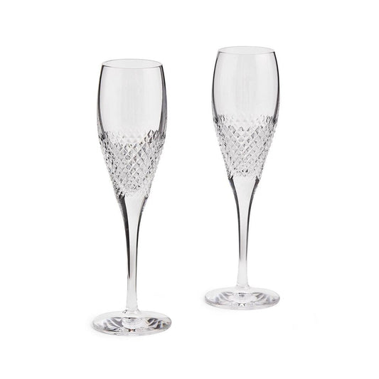 Vera Wang Diamond Mosaic Flute Pair, Set Of 2 by Wedgwood