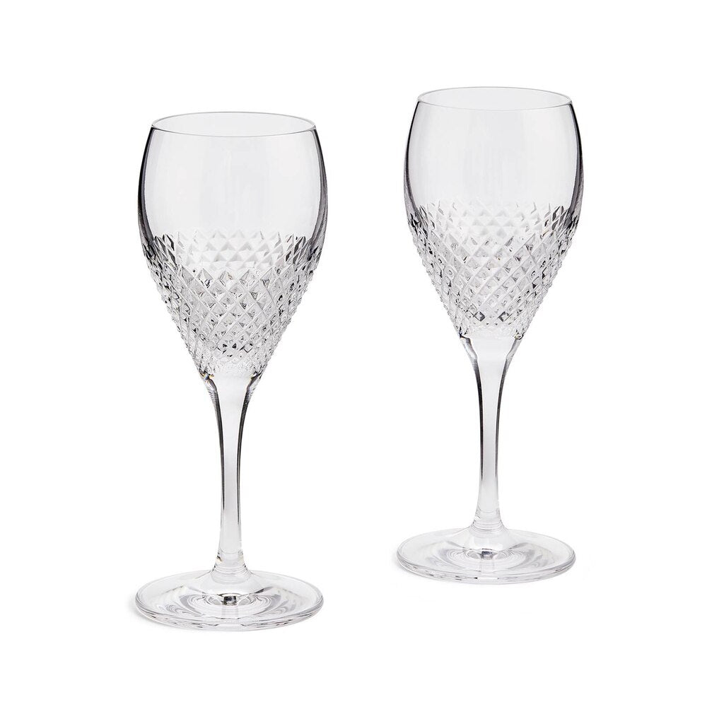 Vera Wang Diamond Mosaic Wine, Set Of 2 by Wedgwood