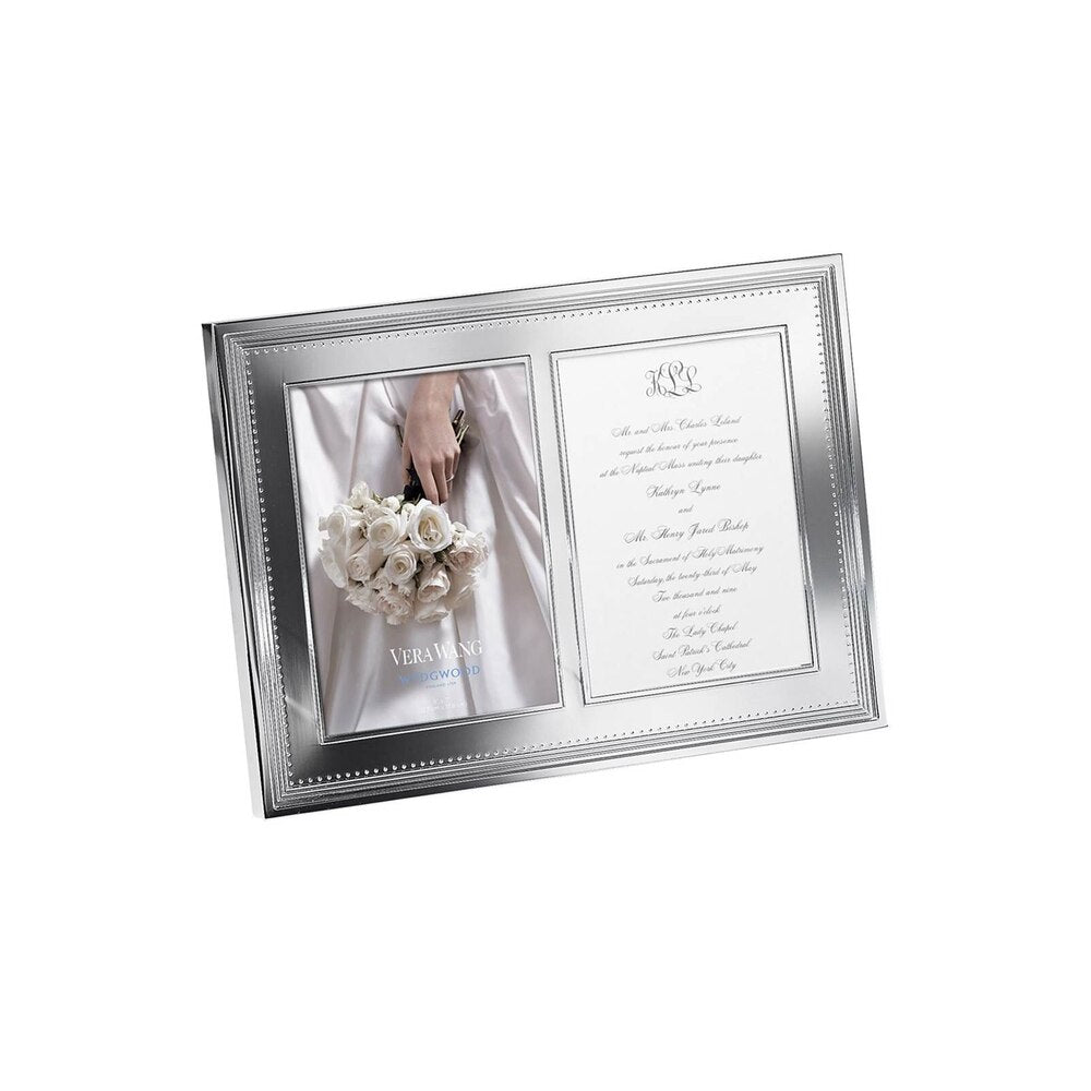 Vera Wang Grosgrain Double Invitation Photo Frame (Photo: 5X7Inch) by Wedgwood