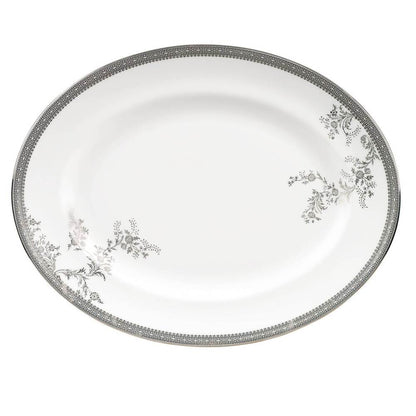 Vera Wang Lace Platinum Oval Dish 35 cm by Wedgwood