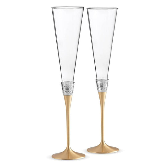 Vera Wang With Love Gold Toasting Flute, Set Of 2 by Wedgwood