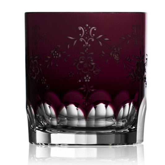 Versailles Amethyst Double Old Fashioned Glass by Varga Crystal 