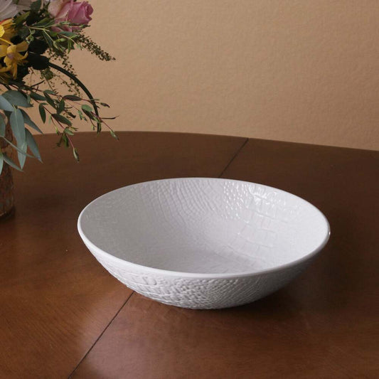 Vida Croc Large Bowl - White by Beatriz Ball 