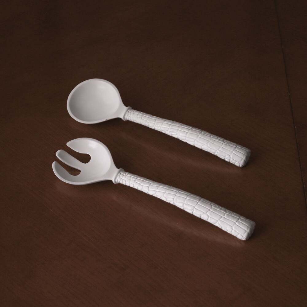 Vida Croc Salad Servers - White by Beatriz Ball 