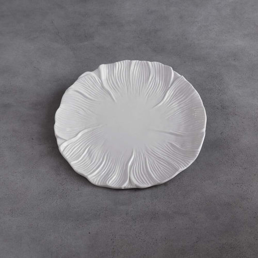 Vida Lettuce 11" Dinner Plate Set of 4 - White by Beatriz Ball 