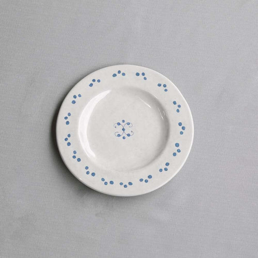 Vida Sienna 9.25" Salad Plate Set of 4 - White & Blue by Beatriz Ball 