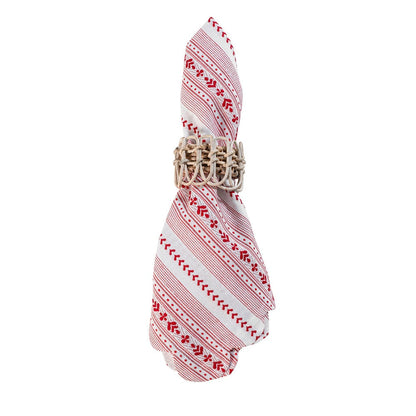 Villa Stripe Napkin Set/4 - Red by Juliska 1