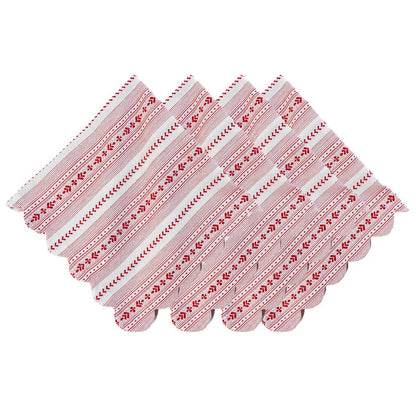 Villa Stripe Napkin Set/4 - Red by Juliska 