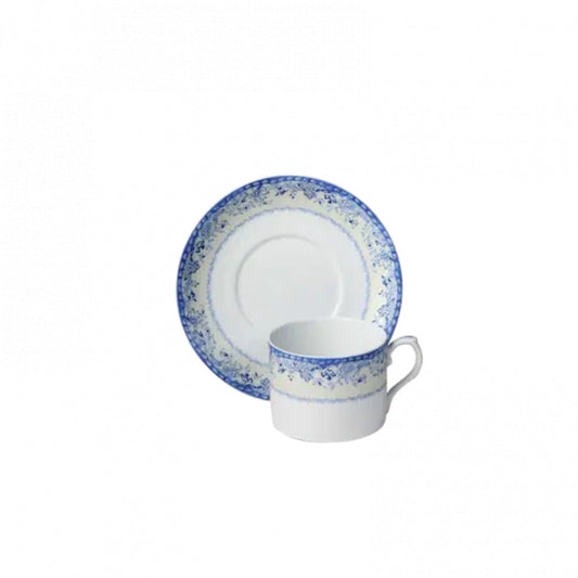 Virginia Blue Tea Cup & Saucer by Mottahedeh
