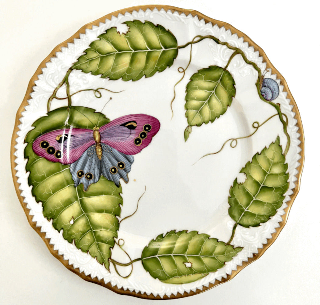 VL3A - Exotic Butterflies Salad/Dessert Plate by Anna Weatherley