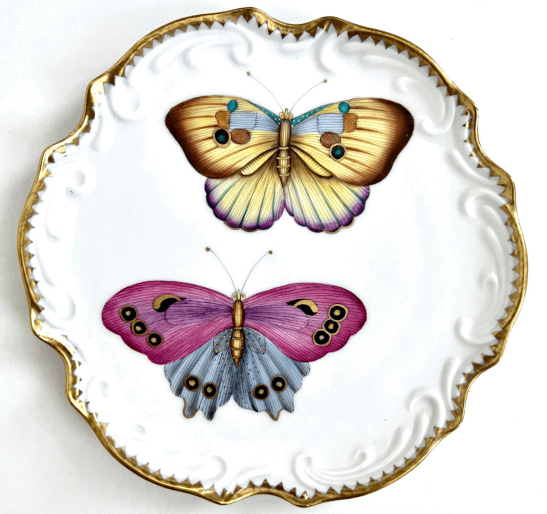 VL3H - Exotic Butterflies Appetizer/Bread & Butter Plate by Anna Weatherley