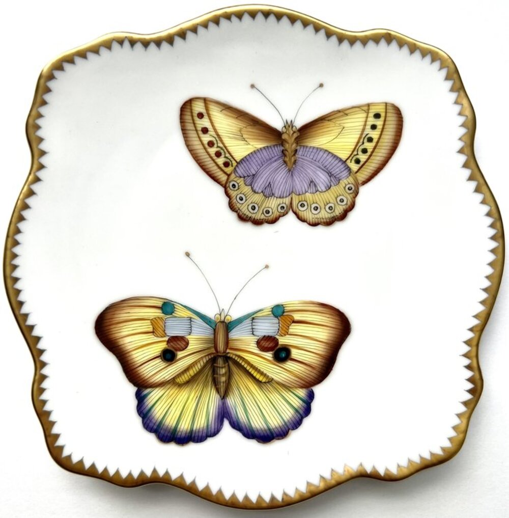 VVL22 - Exotic Butterflies Appetizer/Bread & Butter Plate by Anna Weatherley