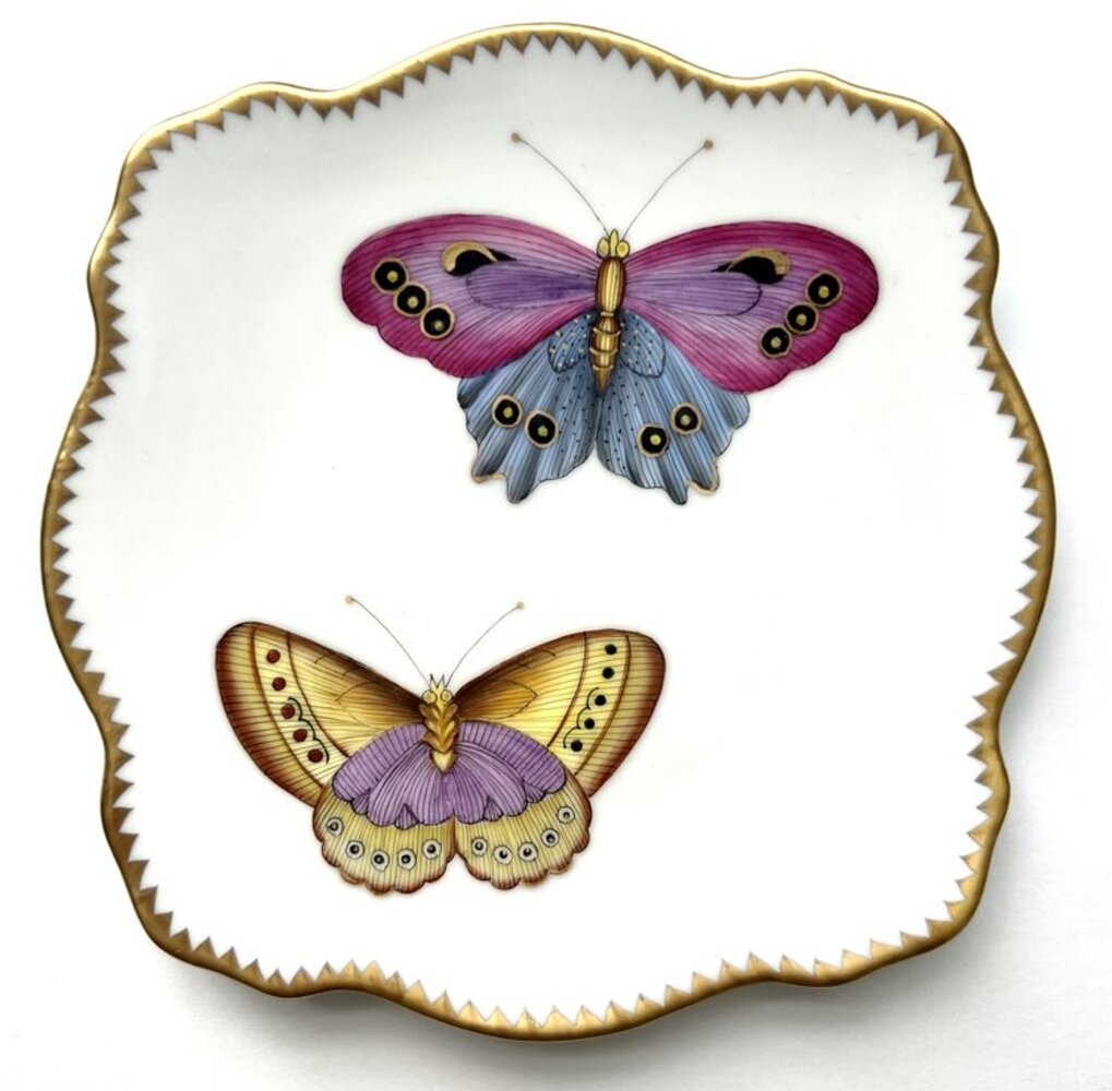 VVL4 - Exotic Butterflies Appetizer/Bread & Butter Plate by Anna Weatherley