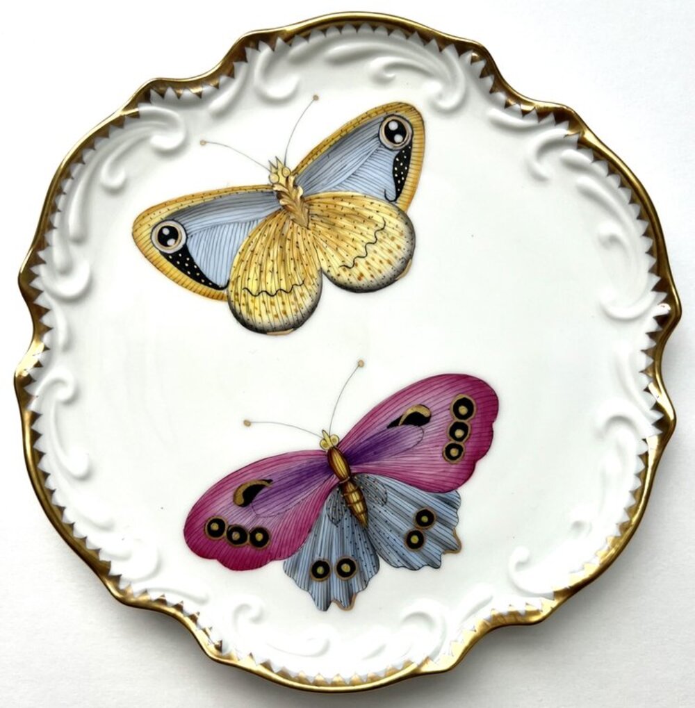 VVL9 - Exotic Butterflies Appetizer/Bread & Butter Plate by Anna Weatherley