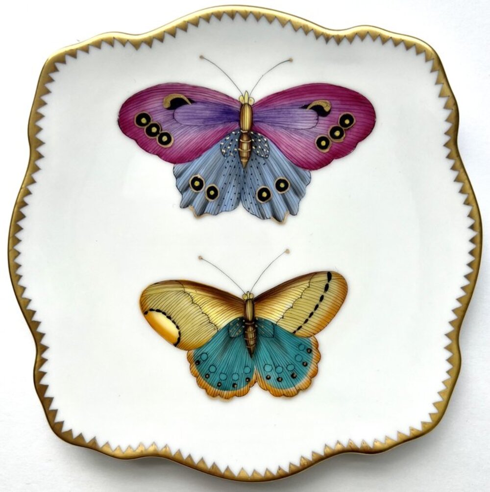 VVL98 - Exotic Butterflies Appetizer/Bread & Butter Plate by Anna Weatherley