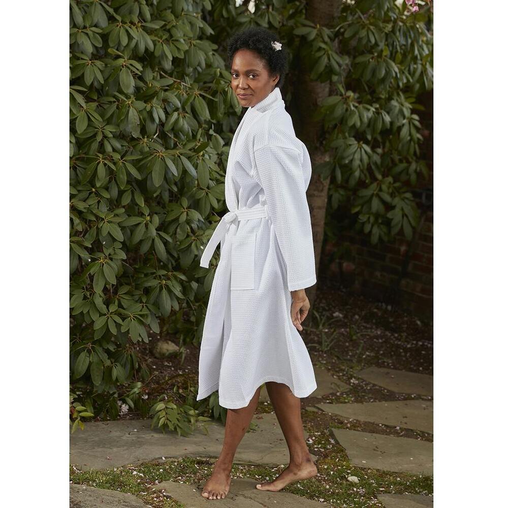 Waffle Robe White 1
