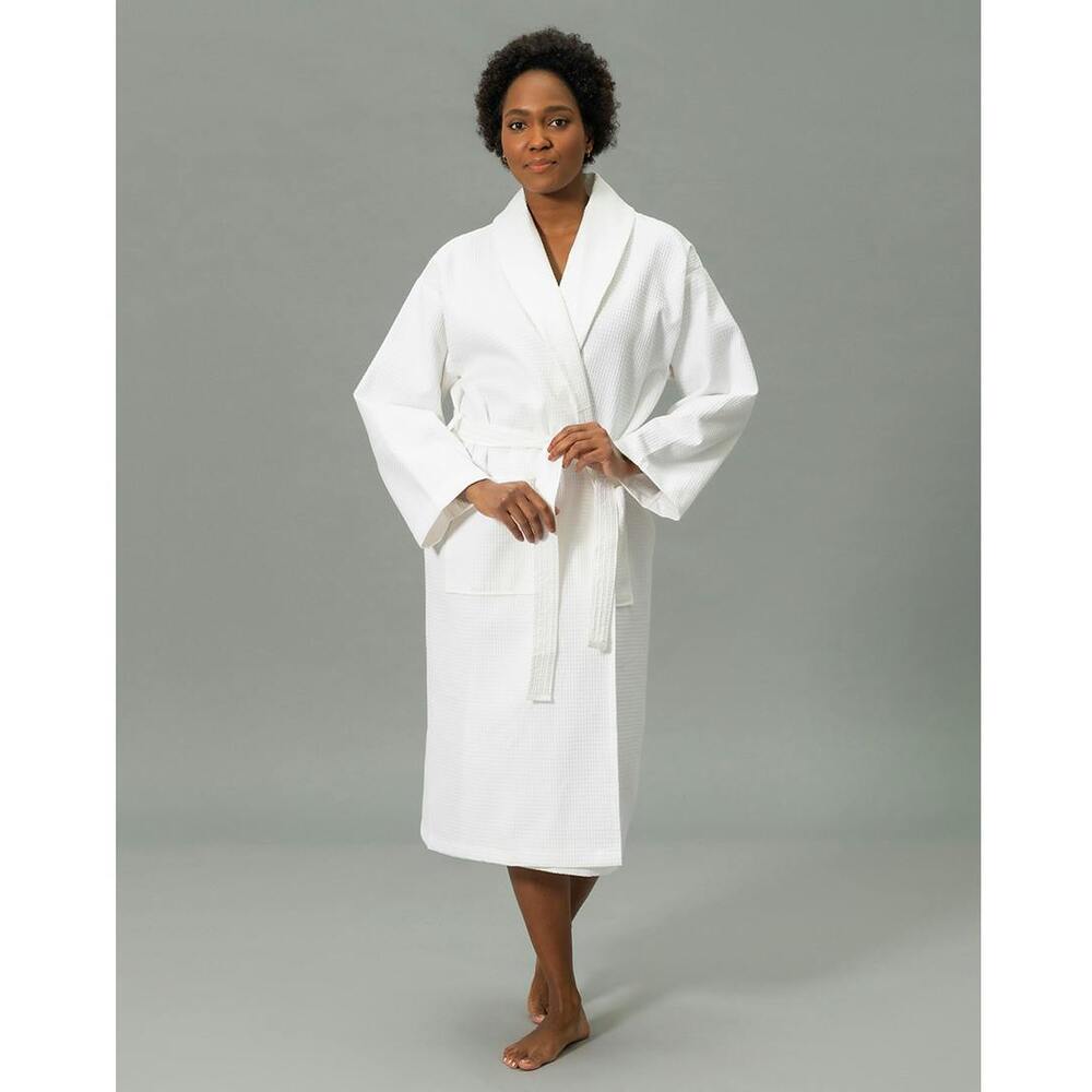 Waffle Robe White 2