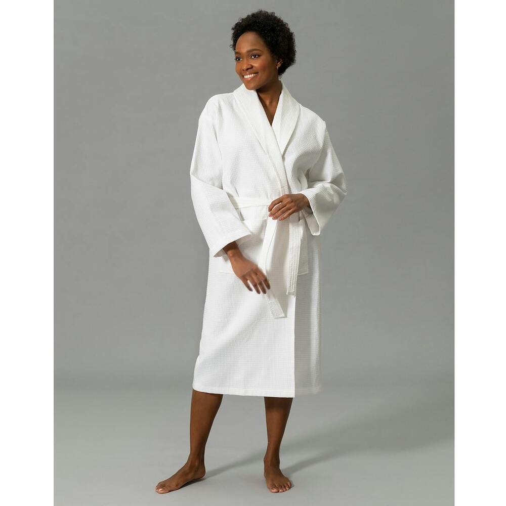Waffle Robe White 3