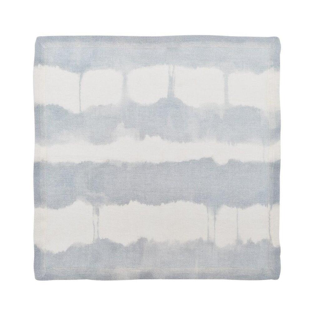 Watercolor Stripe Napkin - Set of 4 White, Blue & Gray by Kim Seybert 2