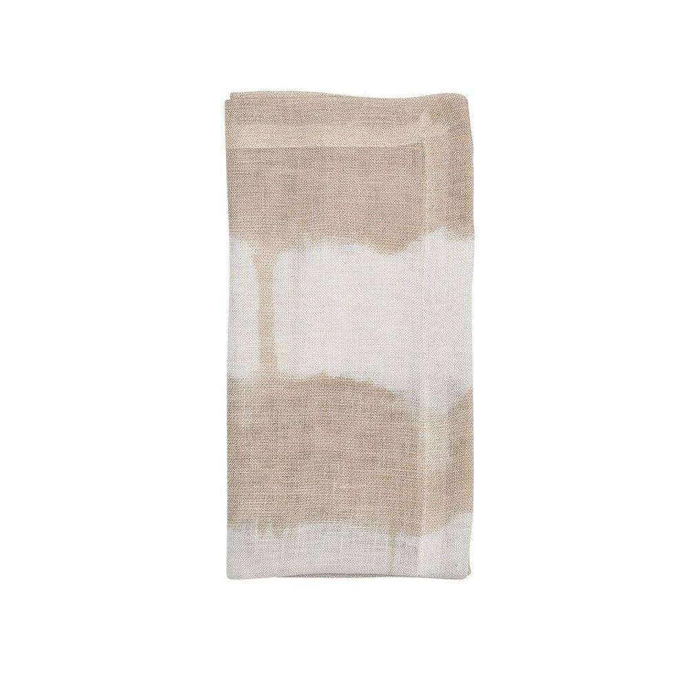 Watercolor Stripe Napkin - Set of 4 White & Natural by Kim Seybert 6