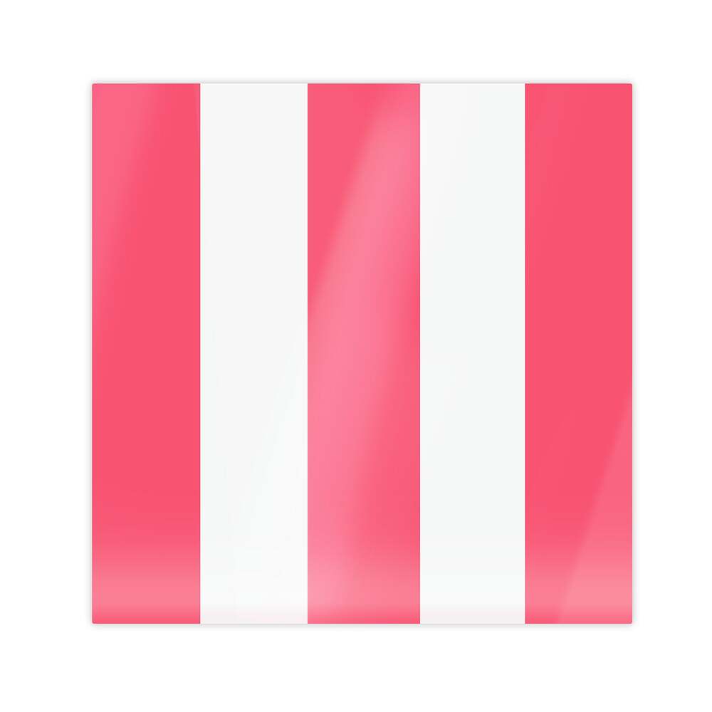 Watermelon & White Lacquer Placemats - Set of 4 12"x12" by Addison Ross