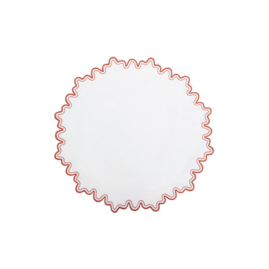 Wave Circle Placemat set of 4 Carnelian 