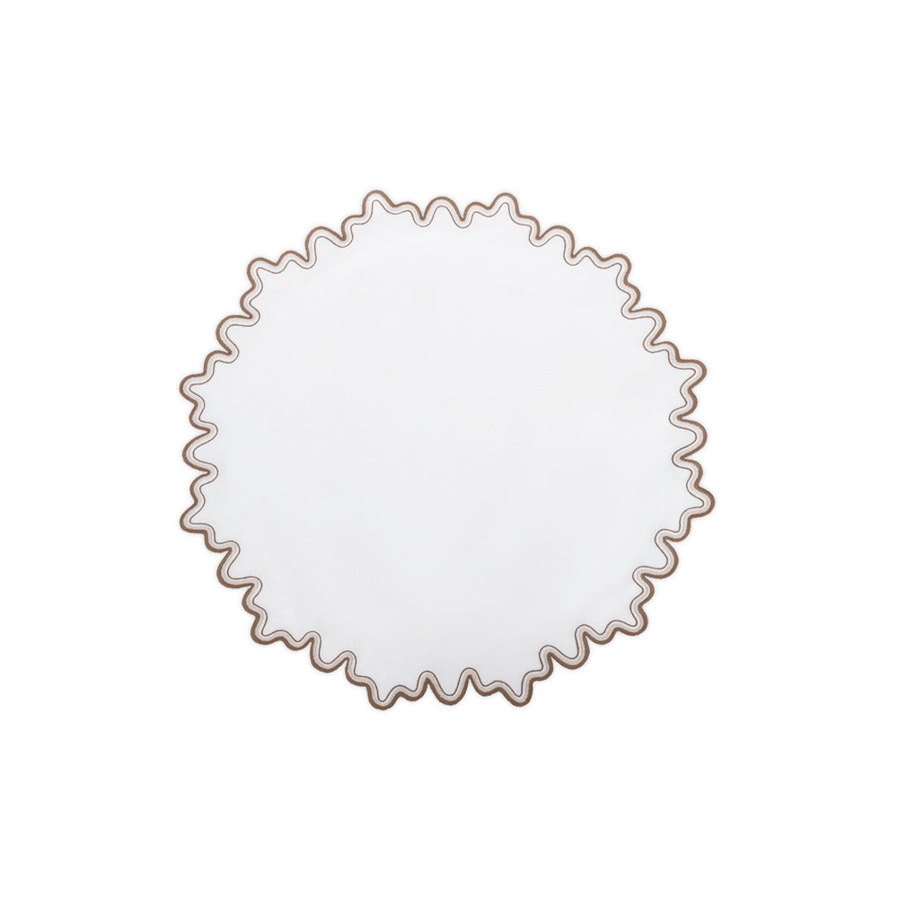 Wave Circle Placemat set of 4 Chestnut 