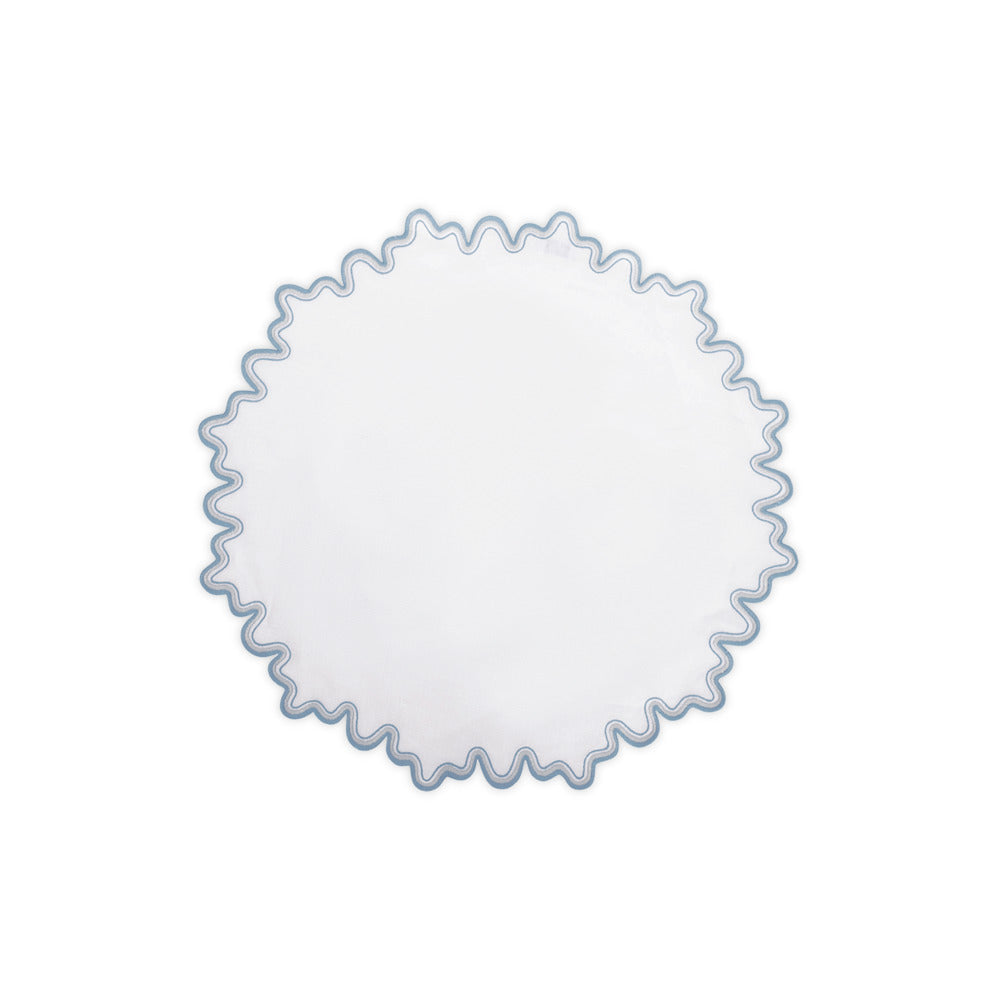 Wave Circle Placemat set of 4 Hazy Blue 