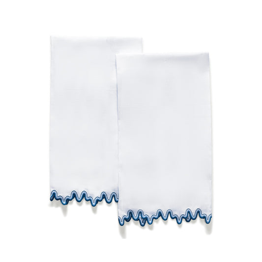 Wave Guest Towels set of 2 Aquarius 