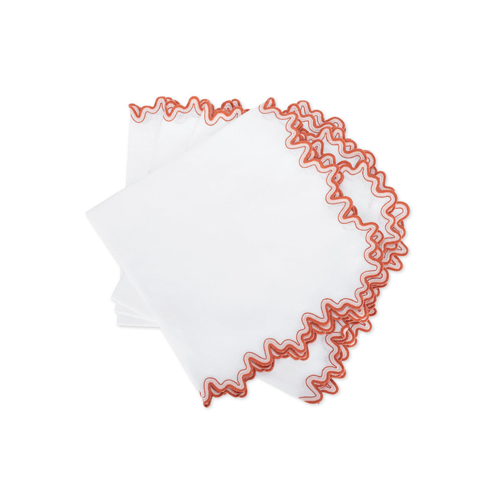 Wave Napkin set of 4 Carnelian 