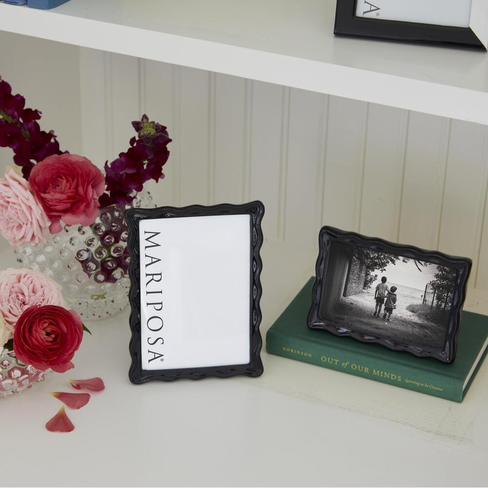 Wavy Black Picture Frame by Mariposa 2