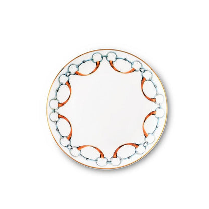 Wellington Bit Pattern Bone China Round Bread Plate by Vagabond House 