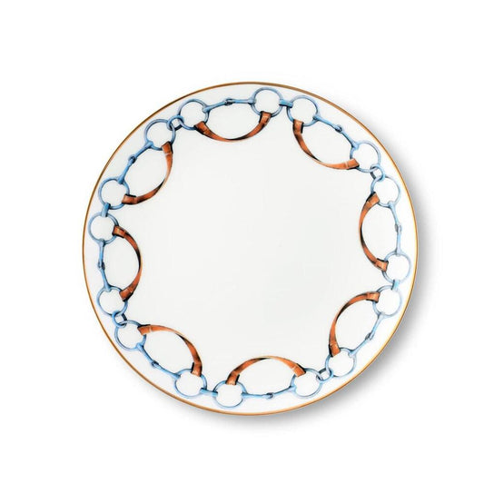 Wellington Bit Pattern Bone China Round Salad Plate by Vagabond House 