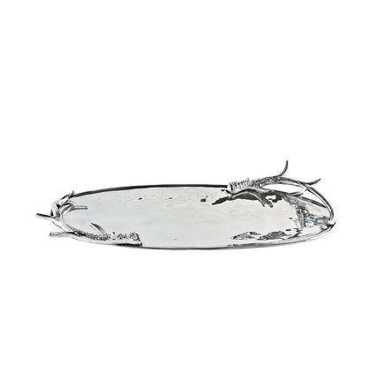 Western Antlers Oval Tray by Beatriz Ball 