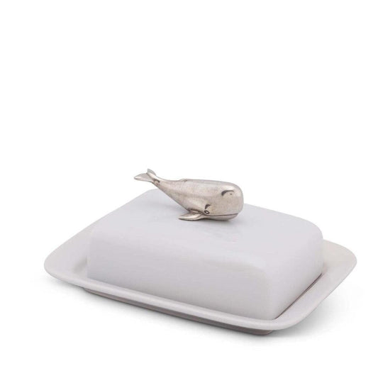 Whale Stoneware Butter Dish by Vagabond House 