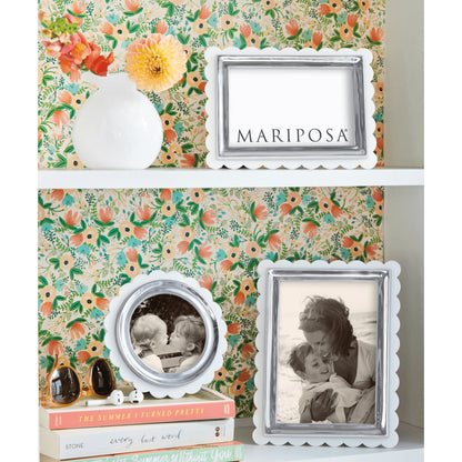 White Acrylic Scallop Round Frame by Mariposa Additional Image 2