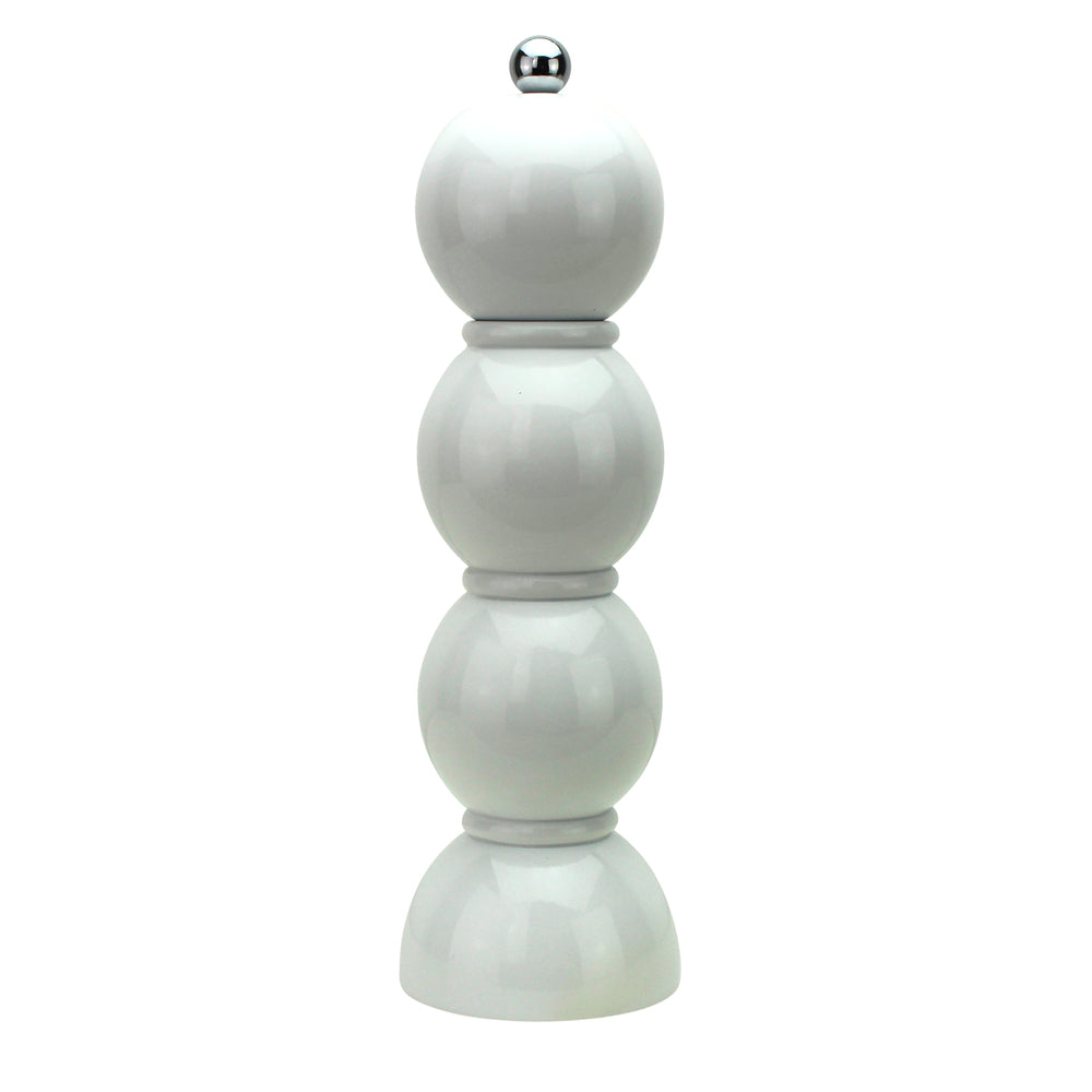 White Bobbin Salt or Pepper Mill Grinder 24cm by Addison Ross