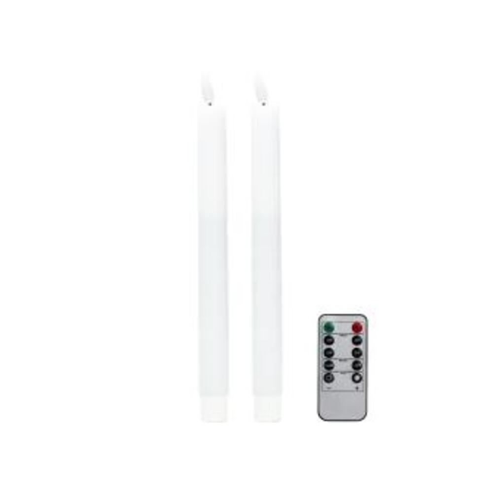 White LED Candles - Set of 2 23cm by Addison Ross
